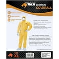 thumbnail image 3 of Tiger Tough Chemical Coverall Protective Hazmat Suit, Yellow, Large (Men's), 3 of 5