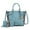 Denim, variant on Joelle Women’s Faux-Snake Embossed Handbag Tote bag With Matching Wallet Purse by Mia K- 2 pieces - Charcoal