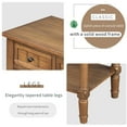 thumbnail image 6 of Solid Wood Narrow Console Table 23.7" Slim Side Table with 3 Drawers and Bottom Shelf for Hallway Small Living Room Space Saving Storage, 6 of 8