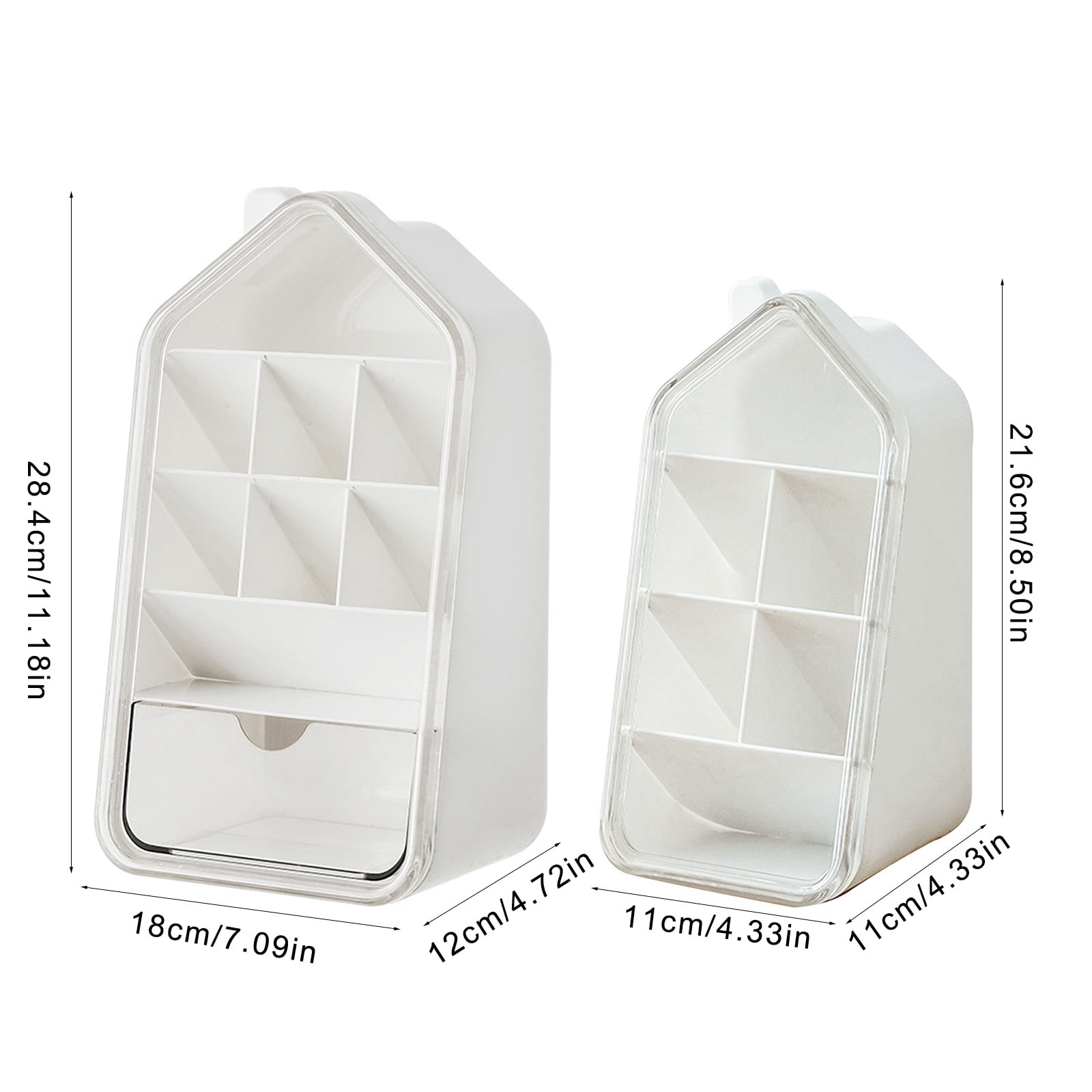 Desk Pen Organizers With Drawer 7 Segments Pencil Holder Obliqued Pen Cup Art Supply Organizers Art Marker Storage Box
