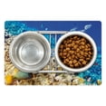 thumbnail image 1 of Fish Pet Mat for Food and Water, Barrier Reefs Covered Sea with Lagoon and Zebrafish Anemonefish Picture, Non-Slip Rubber Mat for Dogs and Cats, 18" X 12", by Ambesonne, 1 of 1