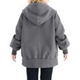 thumbnail image 3 of Women's Zip Up Y2K Hoodies Casual Long Sleeve Plus Size Track Jackets with Pockets, 3 of 3