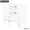 thumbnail image 6 of 30" Bathroom Vanity with Sink, Freestanding Bathroom Vanity Cabinet with Doors and Drawers, Brown, 6 of 7