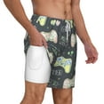 thumbnail image 3 of Goofa Gamers Printed Men's Swim Trunks Board Shorts Quick Dry Mens Swimming Trunks with Compression Liner,Breathable Fit Hawaii Beach Shorts-Large, 3 of 9
