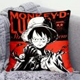 thumbnail image 4 of Funda de cojín de almohada de 45 x 45 cm con pintura al óleo de anime de una pieza Luffy ZanZoro Nami, bonita funda de almohada para sofá o siesta en la oficina, regalo, 4 of 5