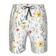 thumbnail image 3 of Balery Watercolor Floral A Traje de Baño Estilo Hawaiano para Hombre, Shorts de Secado Rápido con Bolsillos-Large, 3 of 6