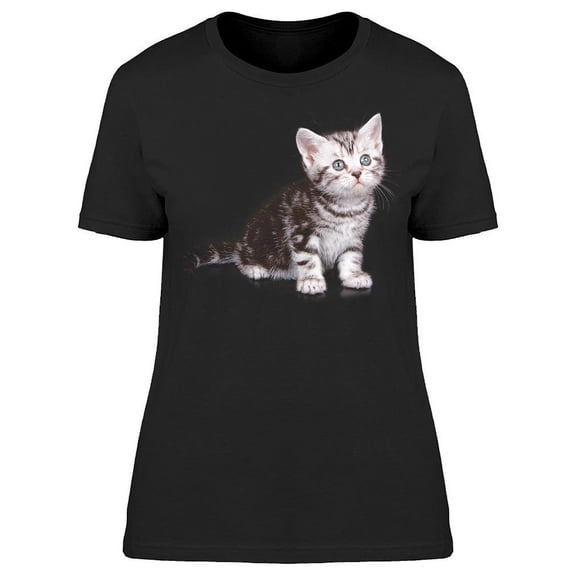 Cute American Shorthair Cat T-Shirt Women -Image by Shutterstock, Female x-Large