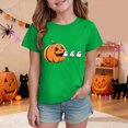 thumbnail image 2 of KPOPLK Toddler Halloween Shirt Kid Cute Pumpkin Tees Girls Halloween Tops Clothes 1-14 Years,Size 2-3 Years, 2 of 5