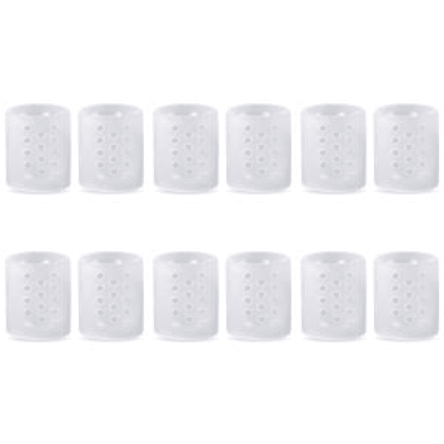 2 protectores para dedos de los pies de silicona transparente fundas para dedos transpirables (L) Uds
