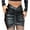 Black, variant on MOJOGO Women's Faux Leather Skirts Summer High Waiste Bodycon Skirt Classic Pleated Mini Skorts for Daily Wear Wine S