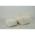 thumbnail image 5 of Jopath Bean Bag Chair with Footstool, Oversized Comfy Beanbag Living Room Lazy Sofa, Floor Sofa for Gaming Reading Living Room Bedroom White, 5 of 8