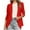 Red, variant on Dgankt Blazers for Women Loose Solid Color Casual V-neck Button Hole Stripe Suit Jacket,Size S-2XL