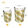 thumbnail image 3 of Picia Cartoon Honey Pot Bee Sunflower Large Laundry Basket, Waterproof, Freestanding Laundry Hamper, Collapsible Tall Clothes Hamper with Extended Handles-Small, 3 of 8