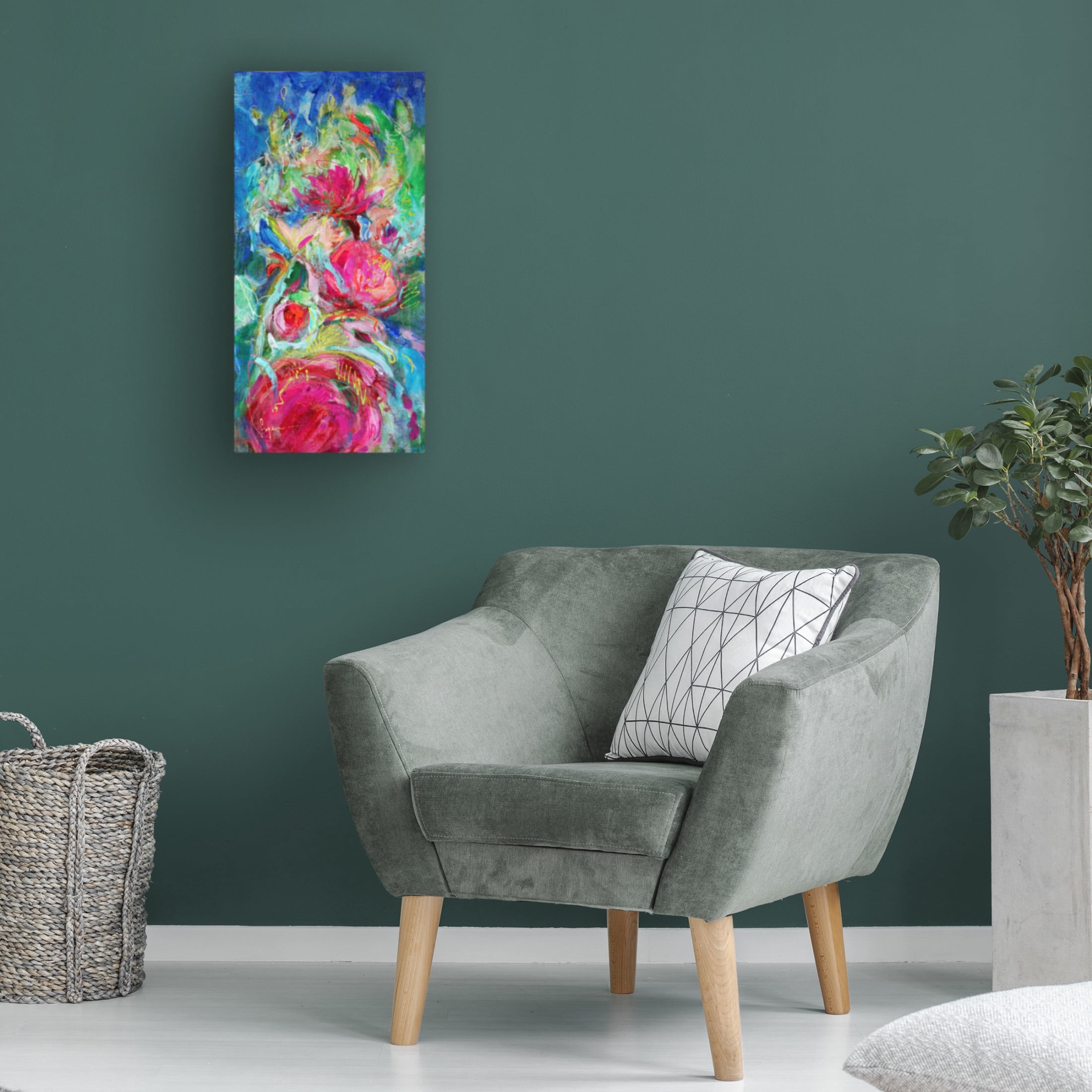 Canvas Wall Art - Dorothy Fagan ' Myheartbloomsforyouii' Wall Art for Living Room, Bedroom, or Office D?cor by Trademark Fine Art - 10 x 19 Inches