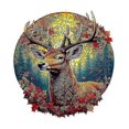 thumbnail image 1 of 2025 (Elk)Wooden Puzzles for Adults (42x33cm, 220pcs),Unique Shape Puzzle Gifts, Wooden Puzzles for Family Game and Home Decor, 1 of 5