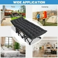 thumbnail image 4 of NAIZEA 75" Outdoor Folding Bed for Adult, Portable Camping Cot with Mattress and Carry Bag, Black, 2pack, 4 of 9