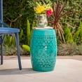 thumbnail image 1 of Ruby Outdoor 12" Teal Iron Side Table, 1 of 2