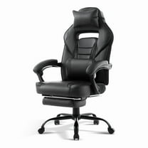 Towallmark Big And Tall Office Chair, High Back Leather Gaming Chair With Footrest, Ergonomic Computer Chair, Adjustable Lumbar Support & Headrest, 360 Swivel, For Home Office