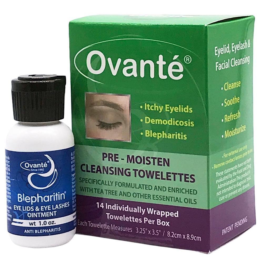 Blepharitis Treatment Lids & Lash Care Lotion Cleansing Wipes for Blepharitis of Eyelids