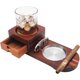 thumbnail image 1 of Cenicero de madera para puros Posavasos para whisky - Accesorios para puros para hombres Juego de regalo de puros de whisky, con cajón cenicero desmontable, cortador de puros y 2 p, 1 of 5