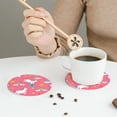 thumbnail image 6 of Balery 4 Pcs Yoga Unicornleather Coasters Set, Drink Table Cup Coasters For Living Room Kitchen Coffee Decor, 6 of 9