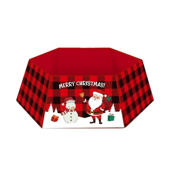 Bwiyojiz Home Decor Christmas Decorations Decoration Hexagonal Printed Tree Group, Gifts for Her, Red