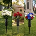 thumbnail image 5 of 2-Pack Floral Cutout Ground Stakes, Plastic Flower Basket Holders for Outdoor Garden, Patio & Cemetery Memorial Decor, 5 of 6