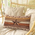 thumbnail image 4 of Western Texas Star Vintage Pillow Covers, Linen Long Throw Pillow Case, Farmhouse Brown Wood Grain Holiday Pillow Protector Decorative Cushion Cover for Living Room/Bedroom 16" x 24", 4 of 8