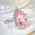 thumbnail image 3 of EOEMY Gorgeous Pink Cubic Zircon Women Wedding Jewelry 925 Silver Filled Ring Sz 6-10-7, 3 of 5