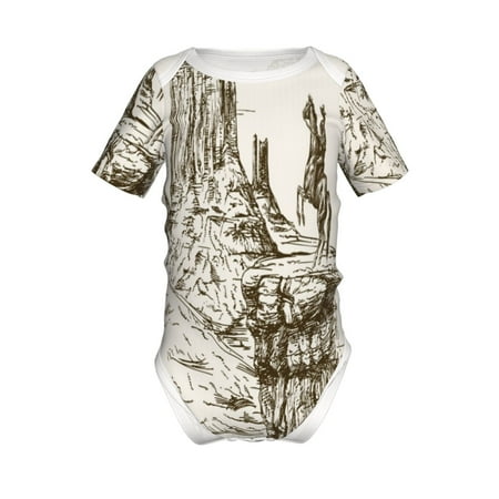 

Junzan Western Desert Cowboys 1 Print Short-Sleeve Baby Climbing Clothes Bodysuits for Infant One-Piece for Baby Boys & Girls Baby Clothes Baby Romper with Snap Closure-2 Years