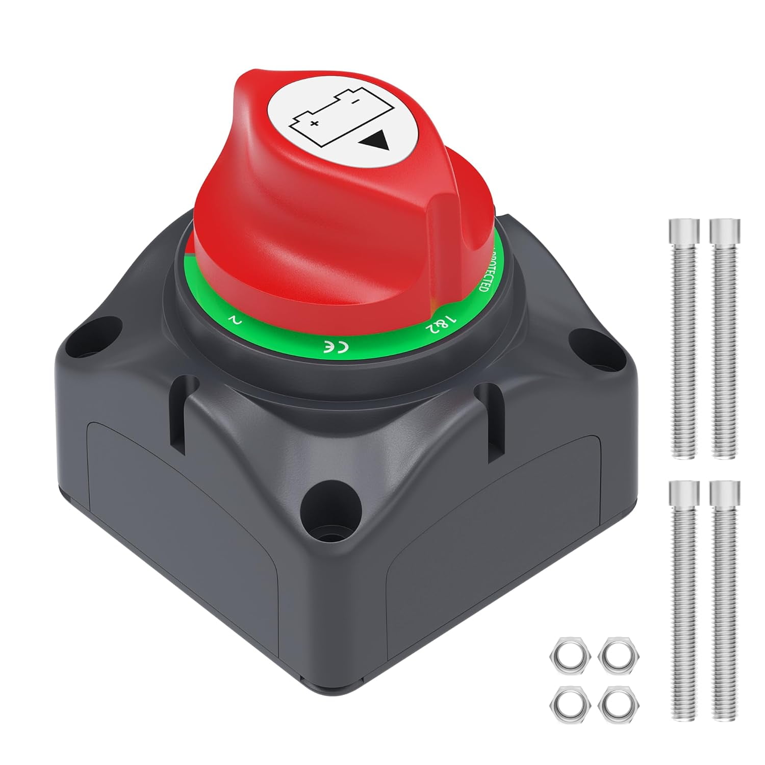 Battery Disconnect Switch - 12-48V Waterproof Cut-Off For Cars, RVs & Boats