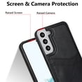 thumbnail image 3 of Allytech Wallet Case for Samsung Galaxy S22 - 2 Card Holder - Military Grade Drop Protection - Ultra Slim & Protective - Premium PU Leather Shockproof Phone Case for Women & Men - Black, 3 of 7