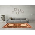 thumbnail image 3 of Ahgly Company Indoor Rectangle Abstract Orange Modern Area Rugs, 2' x 4', 3 of 4