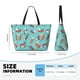 thumbnail image 4 of Fotbe Sea Otters Family In Blue Water Bolsa de Viaje para Playa - Resistente al Agua, Bolsa Tote de Gran Capacidad y Ligera con 7 Bolsillos para Mujeres y Hombres, 4 of 7