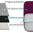 thumbnail image 3 of Mosiso 13.3 inch Laptop Sleeve for MacBook Pro 14 inch M4 M3 M2 M1 Lenovo Dell HP Asus Acer, Protective Neoprene Notebook Bag with Small Case, Magenta Purple, 3 of 5