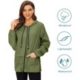 thumbnail image 4 of HAHDAXIA Women Raincoat Lightweight Waterproof Rain Jacket Packable Cycling Jacket Windbreaker for Outdoor, 4 of 7