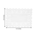 thumbnail image 3 of Efavormart 100 Pack Rectangle White Paper Doilies, Food Grade Lace Paper Placemats - 14"L X 10"W, 3 of 11