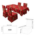 thumbnail image 3 of Christmas Tablecloth With 1 Chair Covers Waterproof Stain Polyester Dining Table Cover And Elastic Chair Slipcovers Holiday Party Decor With Snowflake, 3 of 6