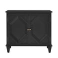 thumbnail image 2 of Spaco 33.6" Retro Wooden Sideboard Buffet Cabinet with Storage, Accent Display Cabinets, Media Console Cabinet for Indoor as Bedroom, Black, 2 of 12