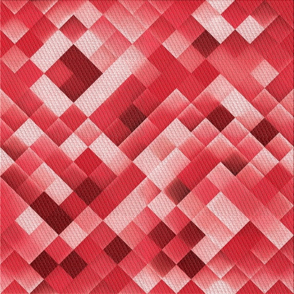 Ahgly Company Indoor Square Patterned Pastel Red Pink Area Rugs, 4' Square