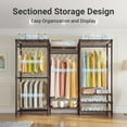 thumbnail image 4 of VIPEK V5 Heavy Duty Portable Closet Wardrobe, 890LB Capacity Clothing Rack with 8 Shelves & 4 Hanging Rods, Freestanding Adjustable Storage Unit, Bronze, 4 of 9