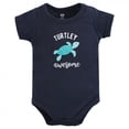 thumbnail image 3 of Hudson Baby Infant Boy Cotton Bodysuit, Shorts and Shoe Set, Sea Turtle, 3-6 Months, 3 of 5