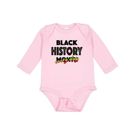 Inktastic Black History Month Every Day Boys or Girls Long Sleeve Baby Bodysuit
