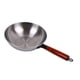 thumbnail image 4 of Wok de hierro sin tapa Olla de hierro Mango de madera multifuncional Utensilios de cocina 32 cm, 4 of 9