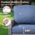 thumbnail image 7 of XIZZI 5-Piece Patio Furniture Set, All-Weather Wicker Outdoor Conversation Sets with Swivel Chairs and Glass Coffee Table for Backyard, Porch, Deck-Denim Blue, 7 of 7