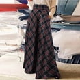 thumbnail image 2 of oqasdz High Waist Casual Flowy Plaid Maxi Skirt with Side Slit A Line Boho Long Skirts for Women Versatile Casual Formal Wedding Everyday Wear, 2 of 5