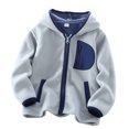 thumbnail image 2 of Cowsor Baby Kids Sherpa Jacket with Zipper, Cotton-Lined Fuzzy Outerwear Coat for Infant Toddler, 2 of 5