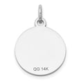 thumbnail image 6 of Auriga Fine Jewelry 14K White Gold w/Enamel .027 Gauge Circular Engravable Disc Pendant for Women (L-21.13 mm, W-15.18 mm), 6 of 6