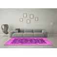thumbnail image 3 of Ahgly Company Indoor Round Oriental Pink Industrial Area Rugs, 3' Round, 3 of 4