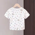 thumbnail image 6 of CYRBOKO Girls Outfit Sets, Elastic Waist Cotton Summer Short Sleeve T-shirts and Shorts White Size 5-6 T, 6 of 6